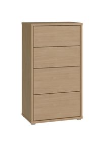 FORTE, Kommode &raquo;Alice Springs, Kommode H&ouml;he 99,1 cm, 4 Schubk&auml;sten&laquo; Schubk&auml;sten mit Vollauszug, Grifflos, Push to open, Elegancia Eiche, Holzwerkstoff