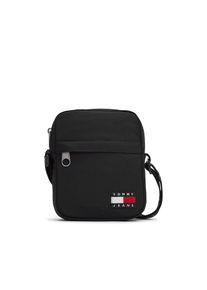 Tommy Jeans, Damen, Umh&auml;ngetasche &raquo;TJM ESS DAILY RIPSTOP REPORTER&laquo; Unisex Schultertasche, Crossbodybag mit Logo-Aufn&auml;her, schwarz, B/H/T: 16 cm x 20 