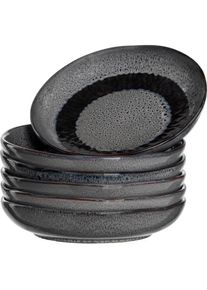 Leonardo, Suppenteller &raquo;Matera&laquo; Teller Set, &Oslash; 21 cm, anthrazit, Keramik,