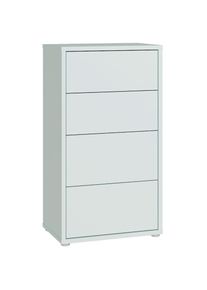FORTE, Kommode &raquo;Alice Springs, Kommode H&ouml;he 99,1 cm, 4 Schubk&auml;sten&laquo; Schubk&auml;sten mit Vollauszug, Grifflos, Push to open, Secret Grau, Holzwerkstoff,