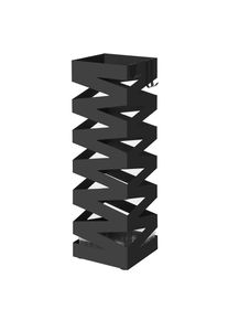 Boxxx Schirmst&auml;nder, Schwarz, Metall, 15.5x49x15.5 cm, Tropfschale, Garderobe, Schirmst&auml;nder
