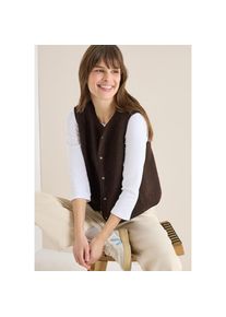 Cecil, Damen, Fellweste &raquo;Curly fake Wool&laquo; in Woll-Optik, macchiato brown, L (42), Weste mit Knopfleiste f&uuml;r Damen von Cecil