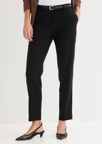 bonprix Femei Pantaloni de costum, mărime petite, negru, 42
