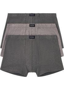 Boxer aderenti con cotone (pacco da 3), Grigio, Taglia 5 (M), bonprix