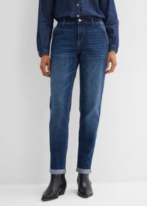 Jeans boyfriend con elastico in vita vita media, Blu, Taglia 42, bonprix