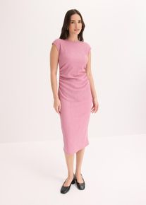 Abito in maglina di cr&ecirc;pe operato, rosa, Taglia 42/44 (S), bonprix