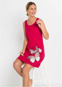 Camicia da notte corta in puro cotone, Rosso, Taglia 62/64 (3XL), bonprix