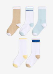 Calzini da tennis con cotone biologico (pacco da 5 paia), Bianco, Taglia 31-34, bonprix