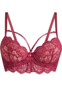 Reggiseno con coppe preformate e fettucce staccabili, Rosso, Taglia 80F, bonprix
