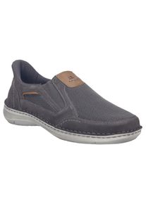 Slipper Josef Seibel "New Anvers 25", Herren, Gr. 41, Textil, grau (asphalt kombi), Leder, Textil, kontrastfarbene Details, Schuhe Slipper, Schlupfschuh, Halbschuh, Komfortschuh in Schuhweite K (=extraweit)