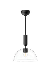Elstead Lighting, Pendelleuchte, Elstead Jude Pendelleuchte E27 Mattes Schwarz Glas klar (E27)