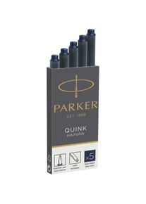 Parker Pen, Schreibstifte, Quink - Tintenpatrone - permanent - Blauschwarz - Packung mit 5 - f&uuml;r IM Jotter Sonnet Urban (5x)