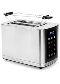 Emerio Toaster mit Digitalanzeige und Auftaufunktion, Toaster, Silber
