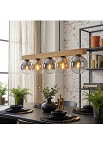 hofstein Gastor Lampa wisząca, Kula świetlna, Lampa wisząca Ecru, Czarny, 5-punktowe