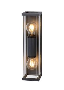 Applique murale d'ext&eacute;rieur Lucide CLAIRE MINI Noir, 2 lumi&egrave;res