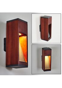 hofstein Applique murale d'ext&eacute;rieur Byremo Bois fonc&eacute;, Noir, 1 lumi&egrave;re