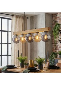 hofstein Gastor Lampa wisząca, Kula świetlna, Lampa wisząca Ecru, Czarny, 5-punktowe