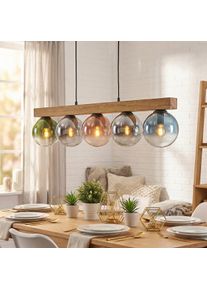 hofstein Gastor Lampa wisząca, Kula świetlna, Lampa wisząca Ecru, Czarny, 5-punktowe