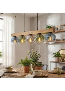 hofstein Gastor Lampa wisząca, Kula świetlna, Lampa wisząca Ecru, Czarny, 5-punktowe