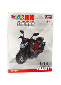 [n]fibrecare Motorrad zum Zusammenbauen, Schrauben, Metall, 1:14, DIY, Schwarz und Orange