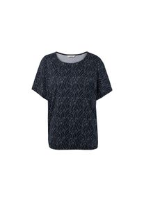 Tchibo - &Uuml;berschnittenes Blusenshirt - Damen - Gr. L - dunkelblau/print