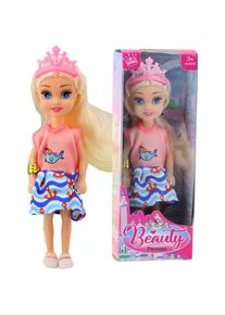 Lean Toys Lean Mini Prinzessin Puppe Mit Krone Buntes Kleid 14Cm Mix