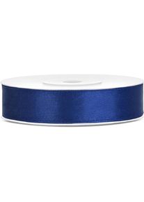 partydeco, Geschenkverpackung, Satin Ribbon, navy blue, 12mm/25m (1 pc. / 25 lm) (1x)