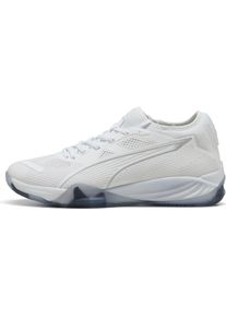Puma, Unisex, Hallenschuhe, Eliminate NITRO SQD 4 (46.5), Weiss, Silber