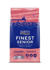 FISH4DOGS Granule veľk&eacute; pre star&scaron;&iacute;ch psov Finest losos so sladk&yacute;mi zemiakmi 12kg, 8+