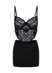 Trendyol Damer Neglig&eacute;e sort St&oslash;rrelse 38