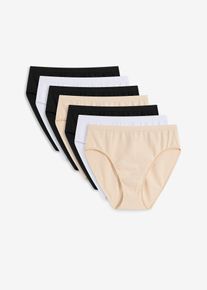 bonprix Femei Chilot maxi cu bumbac organic (set/7 buc), alb, 36/38