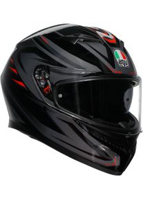 AGV K3 Syth, integraalhelm , kleur: zwart/grijs/rood , maat: L
