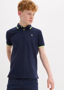 bonprix Bluză polo 100% din bumbac pique, albastru, 140/146