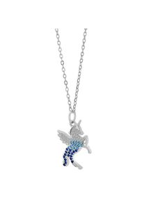 Adelia&acute;s Adelia ́s Gliederkette &raquo;Kinder Halskette &iquest; Einhorn aus 925 Silber mit Zirkonia 42+5&laquo;