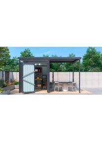 Konifera Ger&auml;tehaus &raquo;Stefano mini&laquo; Stahl, mit seitlichem Anbau