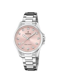 Festina Solaruhr &raquo;Solar Energy&laquo; Armbanduhr, Damenuhr, Edelstahlarmband