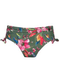 Lascana Bikinihose mit Raffung Bikini Hose Damen - Gr&ouml;&szlig;e 40 - oliv