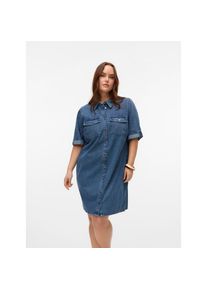 Vero Moda Curve Jeanskleid &raquo;VMCJENNIE SS SHORT DENIM DRESS GA CUR&laquo; Brusttaschen