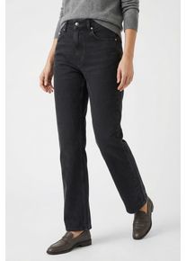 Straight-Jeans Calvin Klein Jeans "HGH RS STRGHT CK ESS", Damen, Gr. 25, L&auml;nge 30, midnight schwarz, Denim/Jeans, Obermaterial: 99% Baumwolle, 1% Elasthan, straight fit normal, Jeans Straight-Jeans, Mit G&uuml;rtelschlaufen