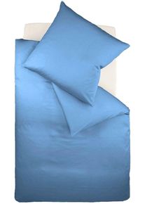 Bettw&auml;sche Fleuresse "Colours in 135x200, 155x220 oder 200x200 cm", blau (denim), B/L: 135cm x 200cm, 1 Stk., 1 Stk., Mako-Satin, B/L: 80cm x 80cm, 2 Stk., Mako-Satin, Obermaterial: 100% Baumwolle, Bettw&auml;sche, Bettw&auml;sche, Bettw&auml;sche aus 100% Baumwolle, uni, mit Rei&szlig;verschluss