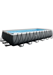 Rechteckpool Intex "Ultra XTR", grau, B:366cm H:132cm L:732cm, Schwimmbecken, Rechteckpool, 732x366x132 cm