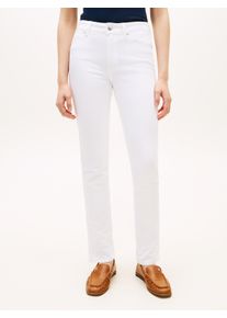 Slim-fit-Jeans Tommy Hilfiger "DNM CLR SLIM RW", Damen, Gr. 27, L&auml;nge 32, th optic wei&szlig;, Denim/Jeans, Obermaterial: 99% Baumwolle, 1% Elasthan, unifarben, slim fit lang, Jeans Slim-fit-Jeans, Mid Rise
