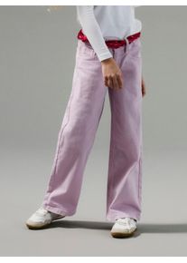 5-Pocket-Hose name it "NKFROSE WIDE TWI PANT 1115-TP NOOS", M&auml;dchen, Gr. 158, N-Gr, rosa (winsome orchid), Twill, Obermaterial: 98% Baumwolle, 2% Elasthan, unifarben, weit lang, Hosen 5-Pocket-Hose, Baumwollmischung, regular fit, verstellbarer Bund