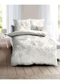 Bettw&auml;sche Kaeppel "Schneeeule", beige (natur), B/L: 135cm x 200cm, Feinbiber, B/L: 80cm x 80cm, 2 Stk., Feinbiber, Obermaterial: 100% Baumwolle, Bettw&auml;sche, Bettw&auml;sche