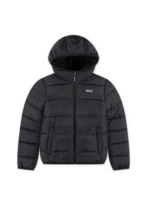 Steppjacke LEVI'S KIDS "LVB SHERPA LINED MDWT PU", Jungen, Gr. 12 (152), schwarz, Web, Obermaterial: 100% Polyester, leicht gl&auml;nzend, Jacken Steppjacke, warm wattiert