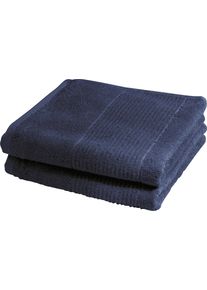Duscht&uuml;cher Fleuresse "2828", blau (dunkelblau, marine), B:70cm L:140cm, Frottier, Obermaterial: 100% Baumwolle, Handt&uuml;cher, Duscht&uuml;cher, Duschhandt&uuml;cher, Handt&uuml;cher, Walkfrottee, 100% Baumwolle