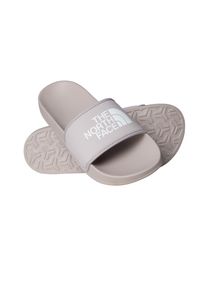 Badesandale The North Face "W BASE CAMP SLIDE III", Damen, Gr. 41, moonstone grau, tnf whit, Synthetik, Schuhe Badesandale