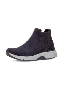 Chelseaboots ROLLINGSOFT, Damen, Gr. 38, blau (nachtblau), Elastischer Einsatz, Veloursleder, Schuhe Chelseaboots, Plateau, High Top-Sneaker, Schn&uuml;rschuh mit Grip-Profil
