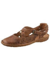 Sandale Josef Seibel "Rosalie 13", Damen, Gr. 44, beige (braun), Leder, used, Schuhe Sandale, Sommerschuh, Sandalette, Riemchensandale, im Used-Look