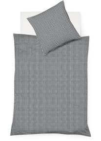 Bettw&auml;sche Fleuresse "Rio", grau, B/L: 155cm x 220cm, 1 Stk., 1 Stk., Seersucker, B/L: 80cm x 80cm, 2 Stk., Seersucker, Obermaterial: 100% Baumwolle, Bettw&auml;sche, Bettw&auml;sche, Seersucker 100% Baumwolle, b&uuml;gelfrei, atmungsaktiv, OEKO-TEX